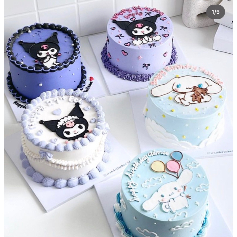 

BIRTHDAY CAKE TEMA KUROMI CINAMOROL MELODY