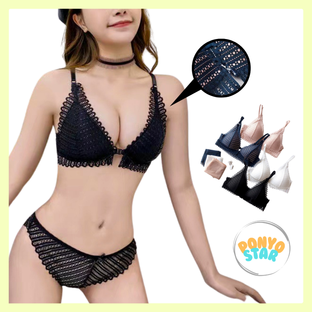 237 Bra Premium Kancing Depan Front Open BH Wanita Cup Lembut Brokat Renda Lace Sexy Hot Seksi Push 