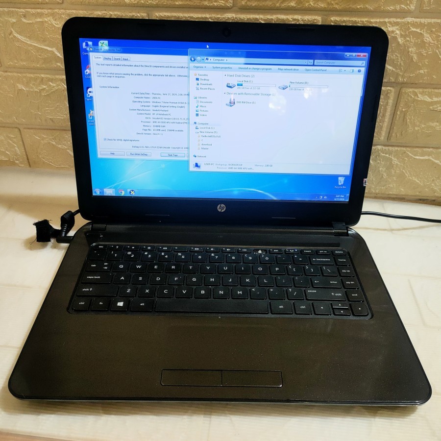 Hp 14 AMD A4-5000 RAM 2GB HDD 250 RADEON GRAPHICS