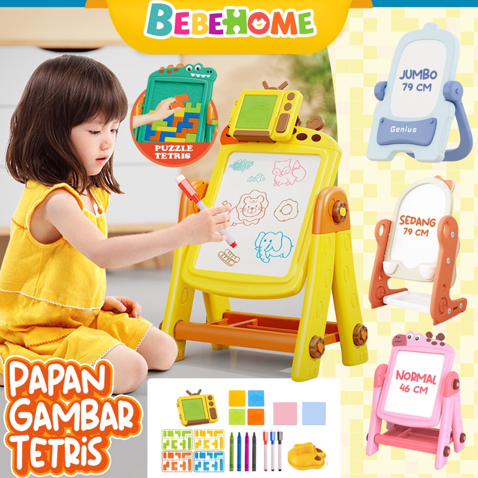 

KODE S9U Bebehome Papan Tulis Anak Magnetic bisa Disesuaikan dengan Postur Tubuh High Quality Drawing Board Papan Tulis Belajar Adjustable Premium Quality Bonus Magnet Learning Board Education dan Spidol