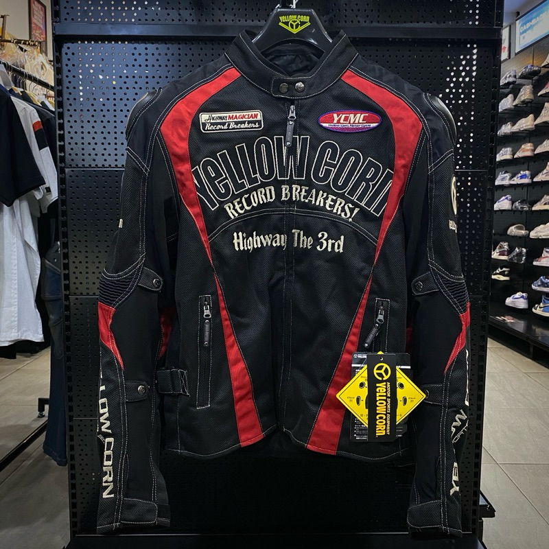 Yellow Corn Jacket YM-4111 Black Red (Full Protector) 100% Authentic