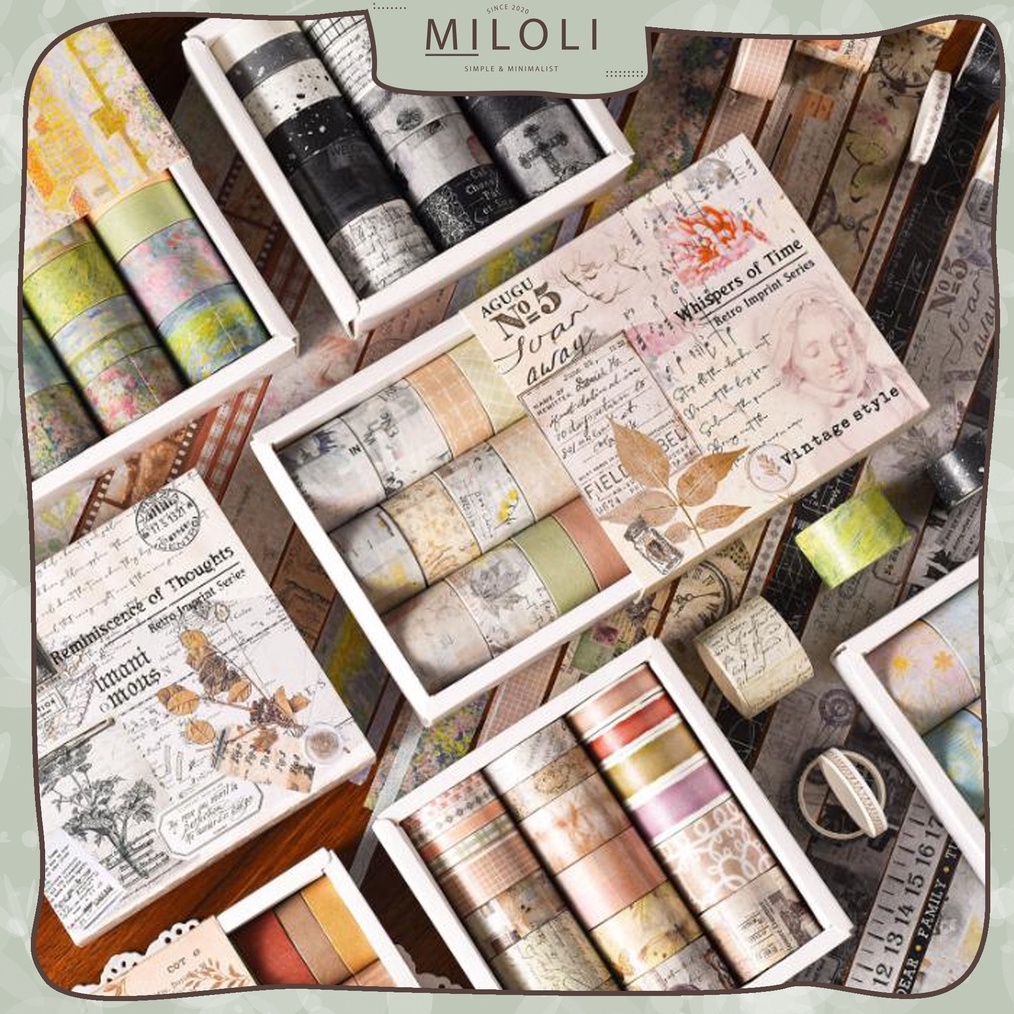 

KODE K4Y3 MILOLI 2 Rolls WASHI TAPE BOX COLOURFUL AESTHETIC Washi Tape Decor Jurnal Dekor Masking Tape Scrapbook A39