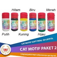 

KODE J6W9 Biotex Paket 2 Cat Khusus Motif Untuk Soft Frog 6 Warna 15 ml