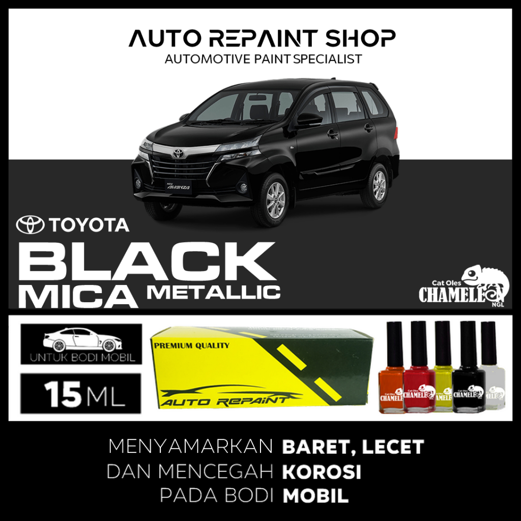 Cat Oles Toyota Black Mica Metallic Automotive Paint CHAMELEON NGL