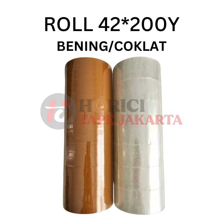 

KODE A9Y9 1 ROLL ISI 7 PCS HORICI LAKBAN OPP BENING COKLAT 2 INCH 42MM x 2 Yard ISOLASI BENING COKLAT TERMURAH