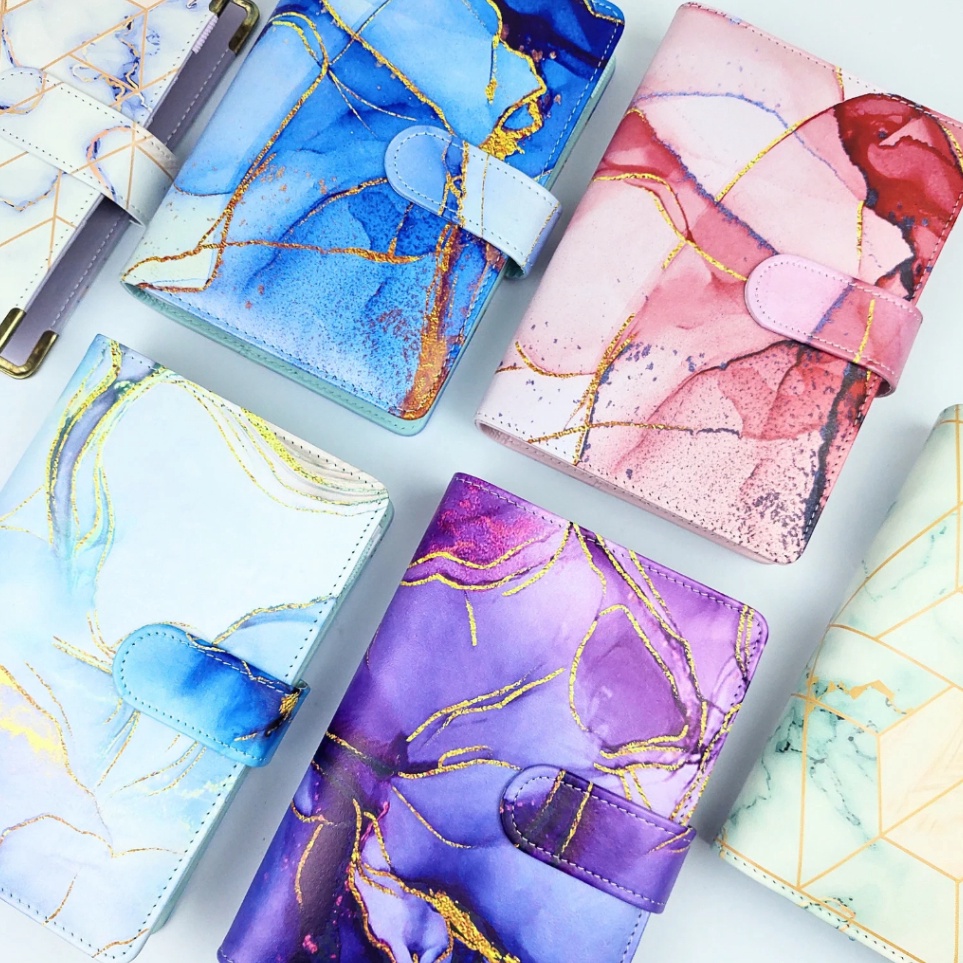 

KODE F4P6 COMPLETE SET BINDER A6 PU kulit budget binder planner komplit binder keuangan kulit