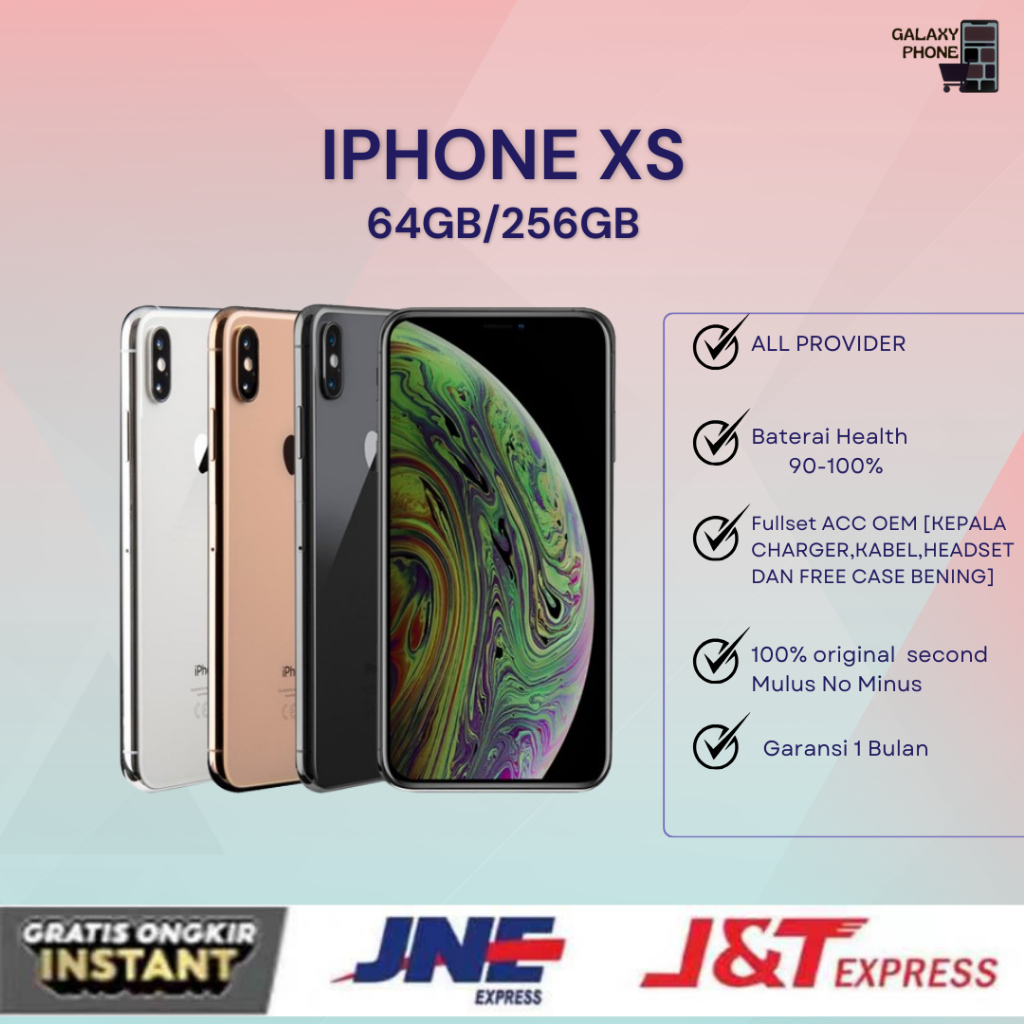 IPHONE XS MAX 64GB/256GB SECOND ORIGINAL MULUS LIKE NEW FULLSET BERGARANSI