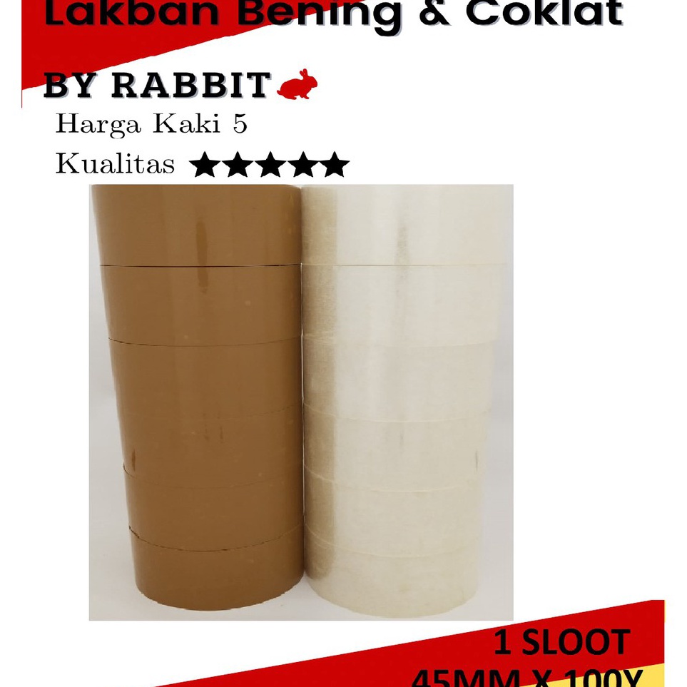

KODE K6F7 LAKBAN 45MM x 1YARD 45MC LAKBAN BENING COKLAT 1SLOT 6ROL