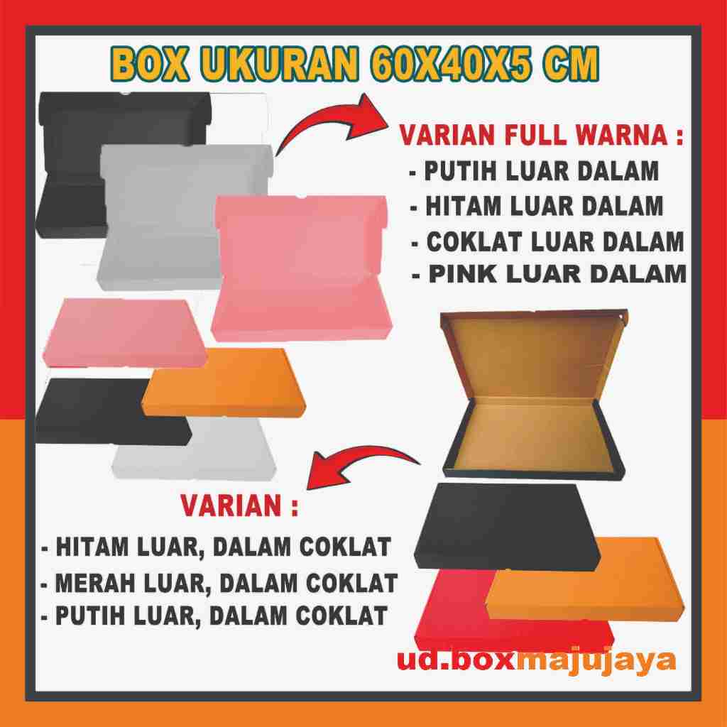 

(PAKET 10 Pcs) Box 60x40x5 Cm / Box lipat Samping /Box Pizza Jumbo