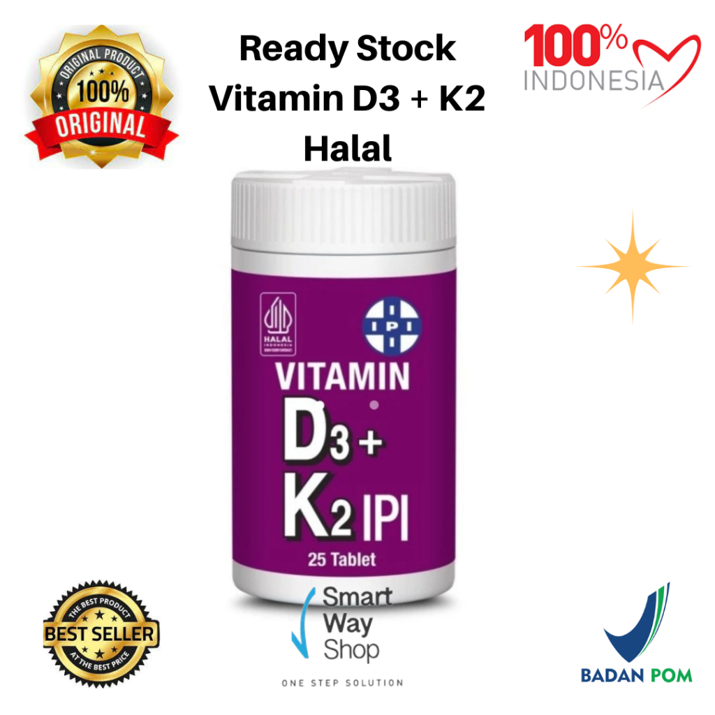 Vitamin D3 K2 IPI isi 25 Tablet HALAL ORI BPOM