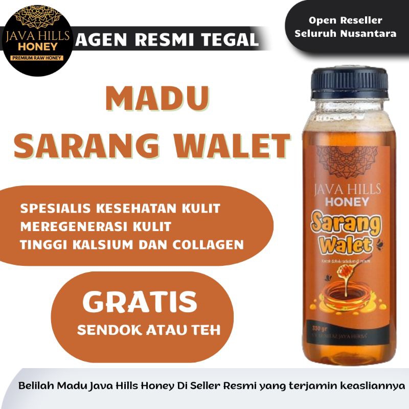 

Javahills Madu Sarang Walet Java Hills Honey Herbal Premium kulit wajah glowing kenyal sehat lembab kerutan flek hitam meregenerasi sel anti aging tinggi kalsium kolagen Asli Murni Original 320gr