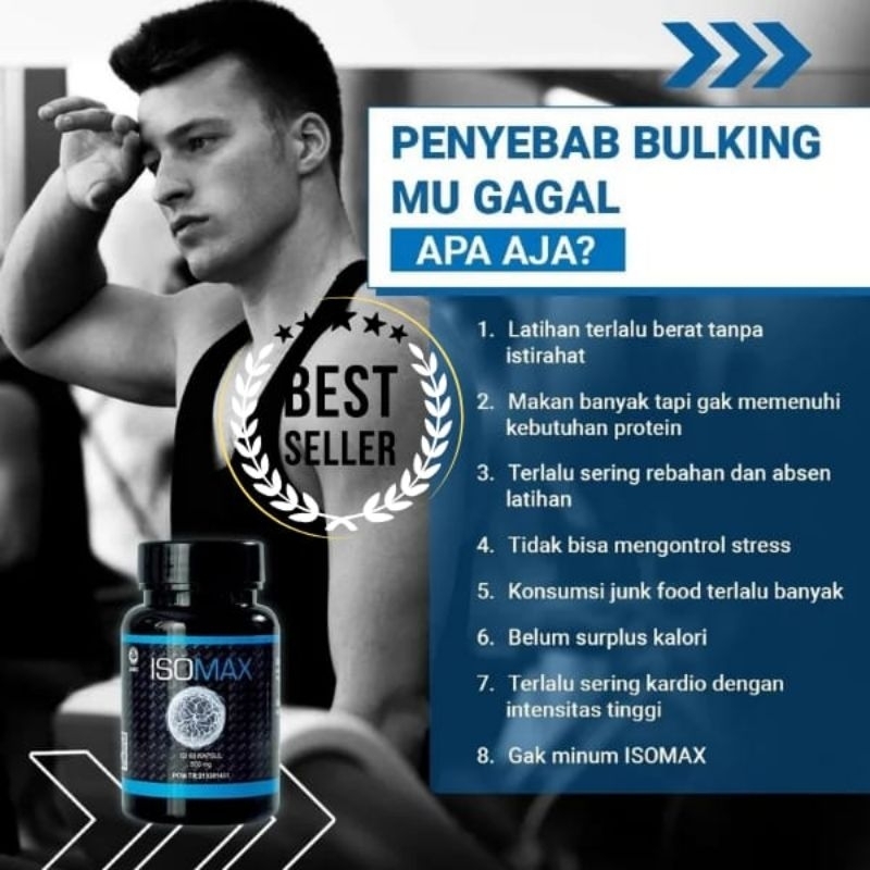 Isomax Suplemen Gym Penambah Massa Otot Halal Dan BPOM.