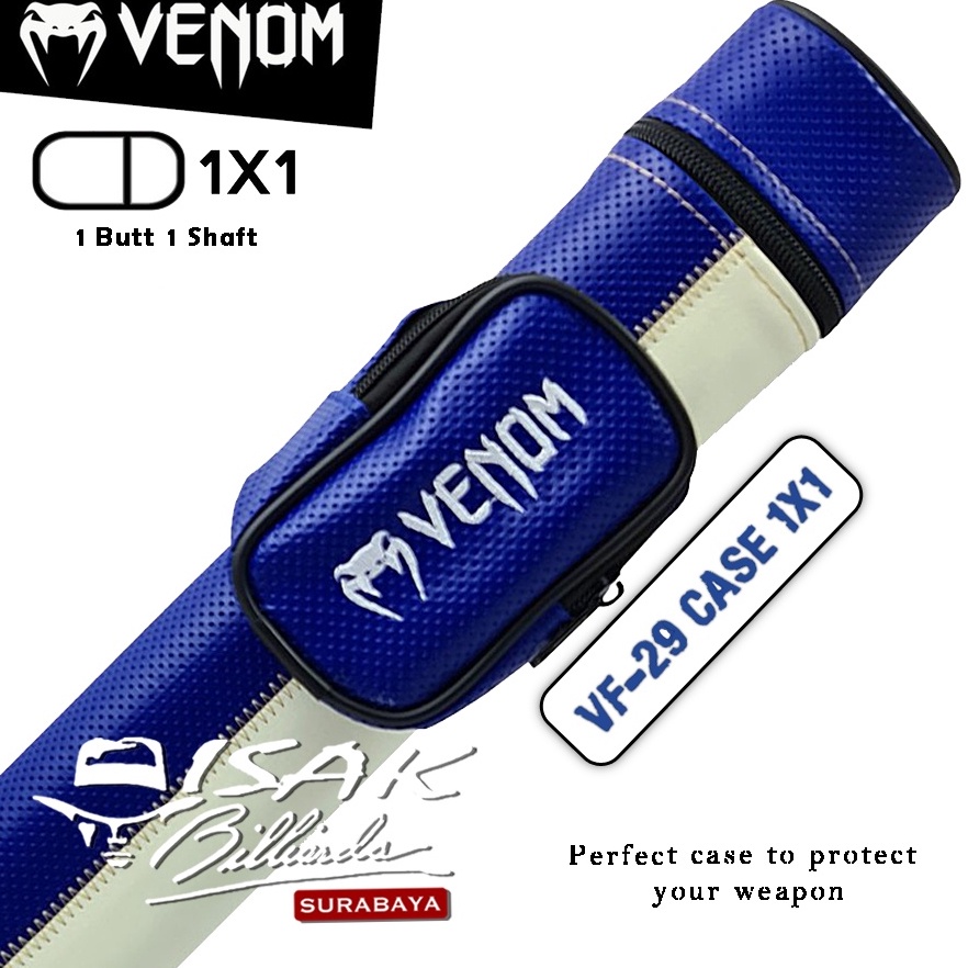 LUAR BIASA Venom 1x1 Case VF29  Tas Stick Hard Cue Sarung Stik Billiard 1B1S