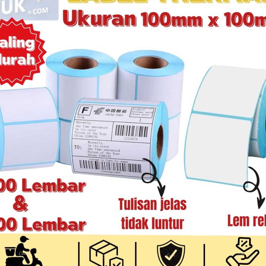 

Termurah 1x1 Label Sticker Thermal Direct Thermal Sticker Kes Thermal Label Thermal Kes Stiker Resi Kes Printer lembar 3 lembar 11