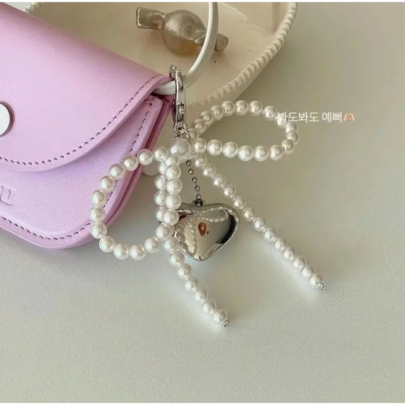 [PO] BAG CHARM RIBBON BEADS | bag charm beads pita ribbon korea new jeans