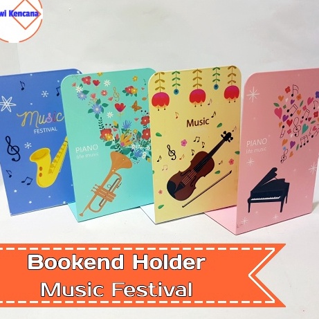 

FG2 Pembatas Buku Besi Bookend Holder Book Stand Music