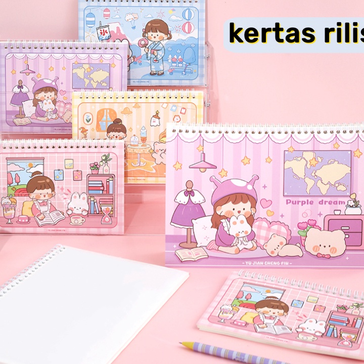 

KI3 4 lembar A5 Buku tempel stiker lucu girl kawaii Tempat koleksi sticker book motif aesthetic Release paper Buku sticker reusable bisa dunakan berulang kali estetik cute Journal scrapbook Album stiker untuk tempel stiker spatula Kado unik mainan imut
