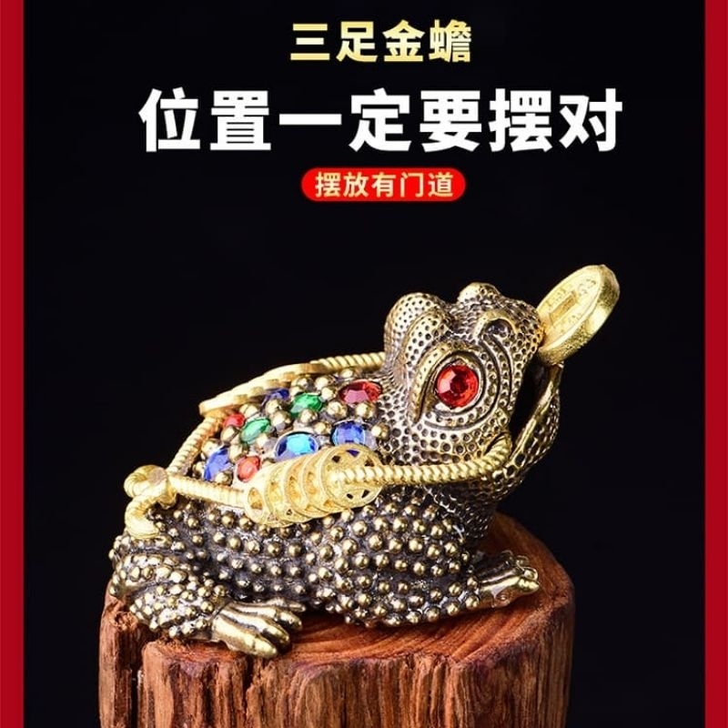 Patung Feng Shui Kodok Kerejekian Dan Kekayaan Bahan Dari Logam Kuningan