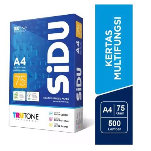 

Terlaris Kes Fotocopy Print HVS A4 Sinar Dunia SIDU 75 gr Rim