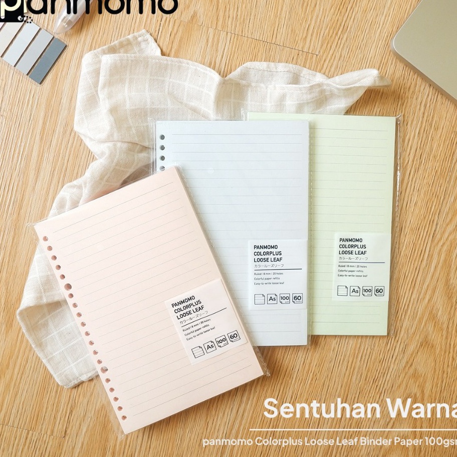 

HJ6 Panmomo Cololus Loose Leaf Binder Paper 1gsm B5 Kes Refill Isi Ulang Binder Berwarna Pastel