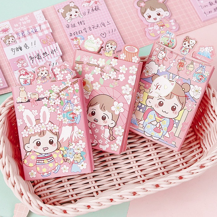

Premium Sticky Notes 1 Set Karakter Lucu Japanese Pembatas Buku cute