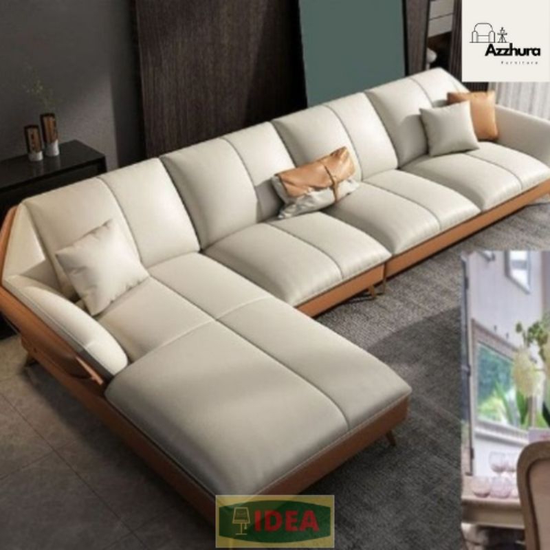 IDEA - Sofa Sudut L Kulit Sofa Nyaman Empuk