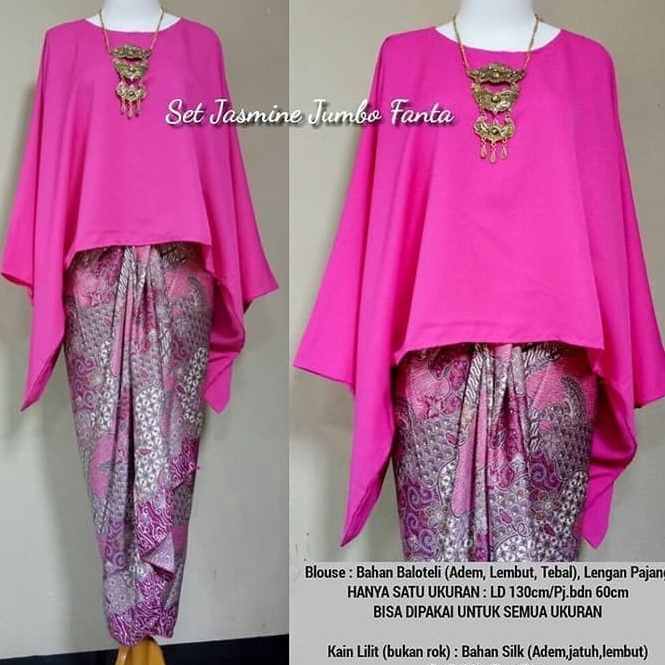 Terbaik Setelan Kebaya Modern Kutu Baru Kebaya Wisuda Jumbo Batwing Warna Pink Fanta Dan Lainnya