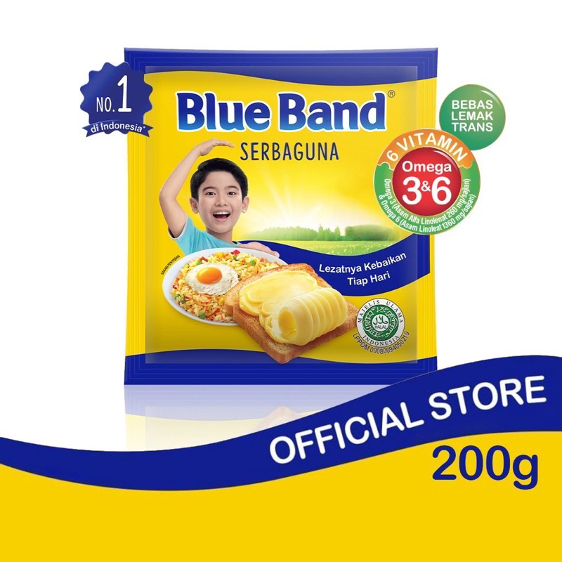 

BLUE BAND SASET ( 1 BUNGKUS ) serbaguna @200 GRAM || TERMURAHH !!!! Blue Band Margarin Serbaguna 200 gr, Blue band margarine 200gr