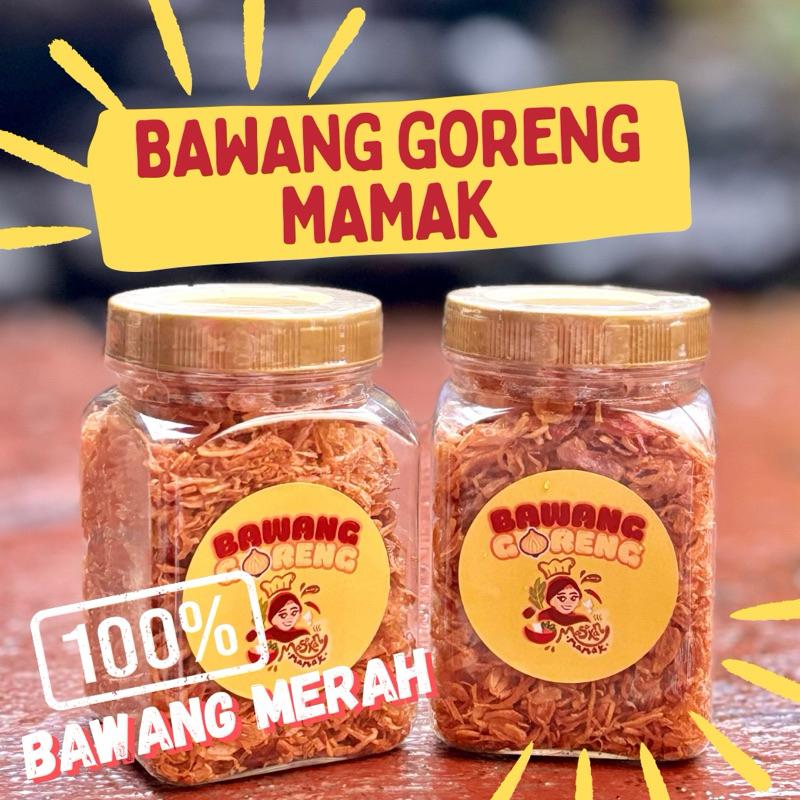 

Bawang Goreng Mamak 180gr. 100% Bawang Merah Premium.