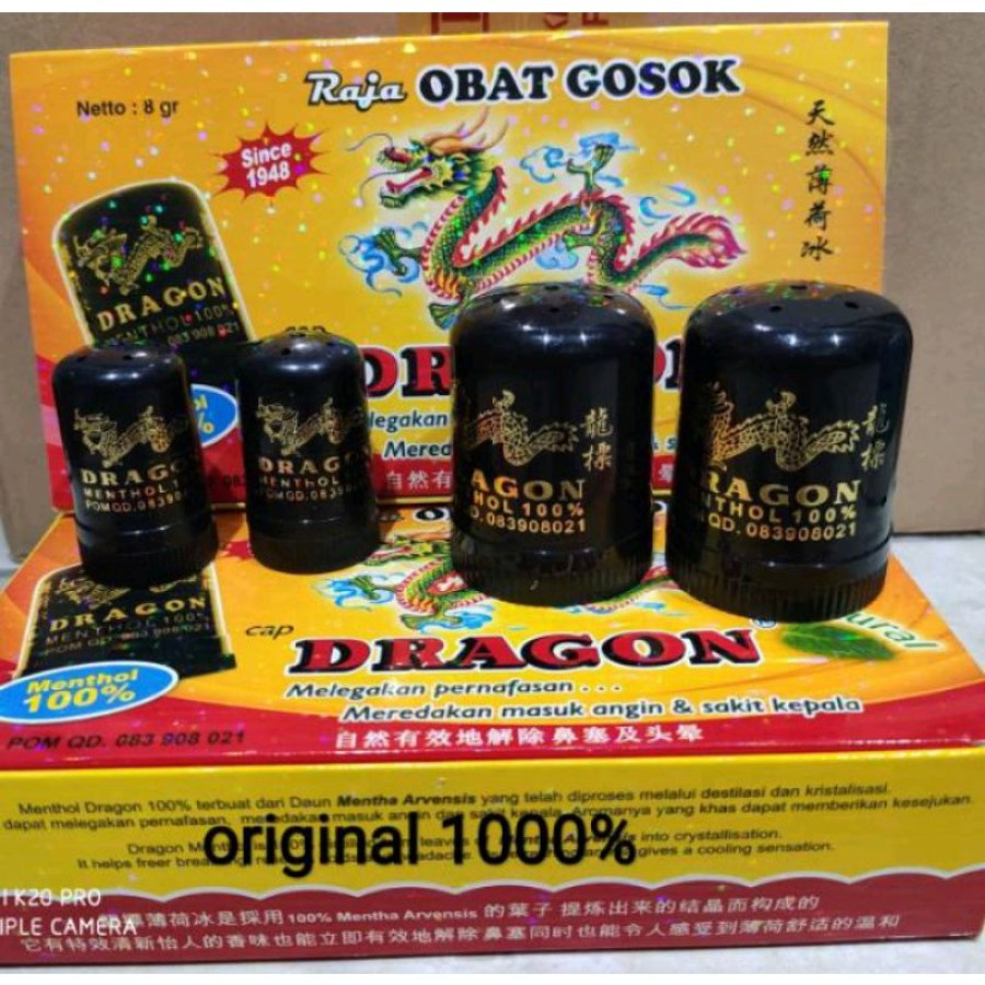 Dragon Menthol (Raja Obat Gosok ) - Melegakan Masuk Angin