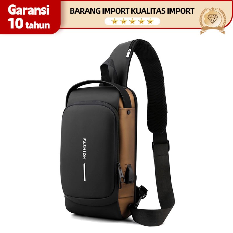 【Impor,Garansi 10 tahun】Tas Selempang Distro Pria Original 100%  Fashion Tas Selempang Cowok Kulit