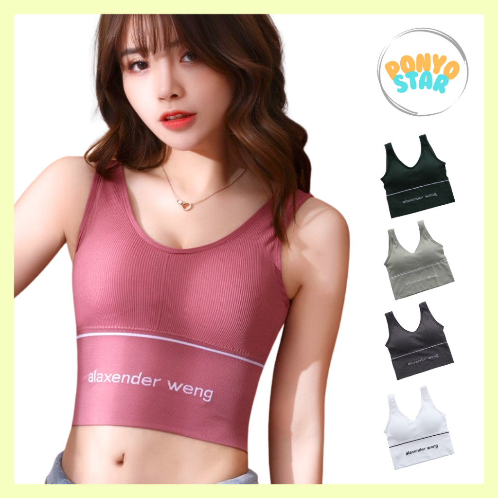 258 Bra Wanita Sport Olahraga Zumba Harian Bralete Bralet Cewek Perempuan Remaja Cup A B Sports BH B