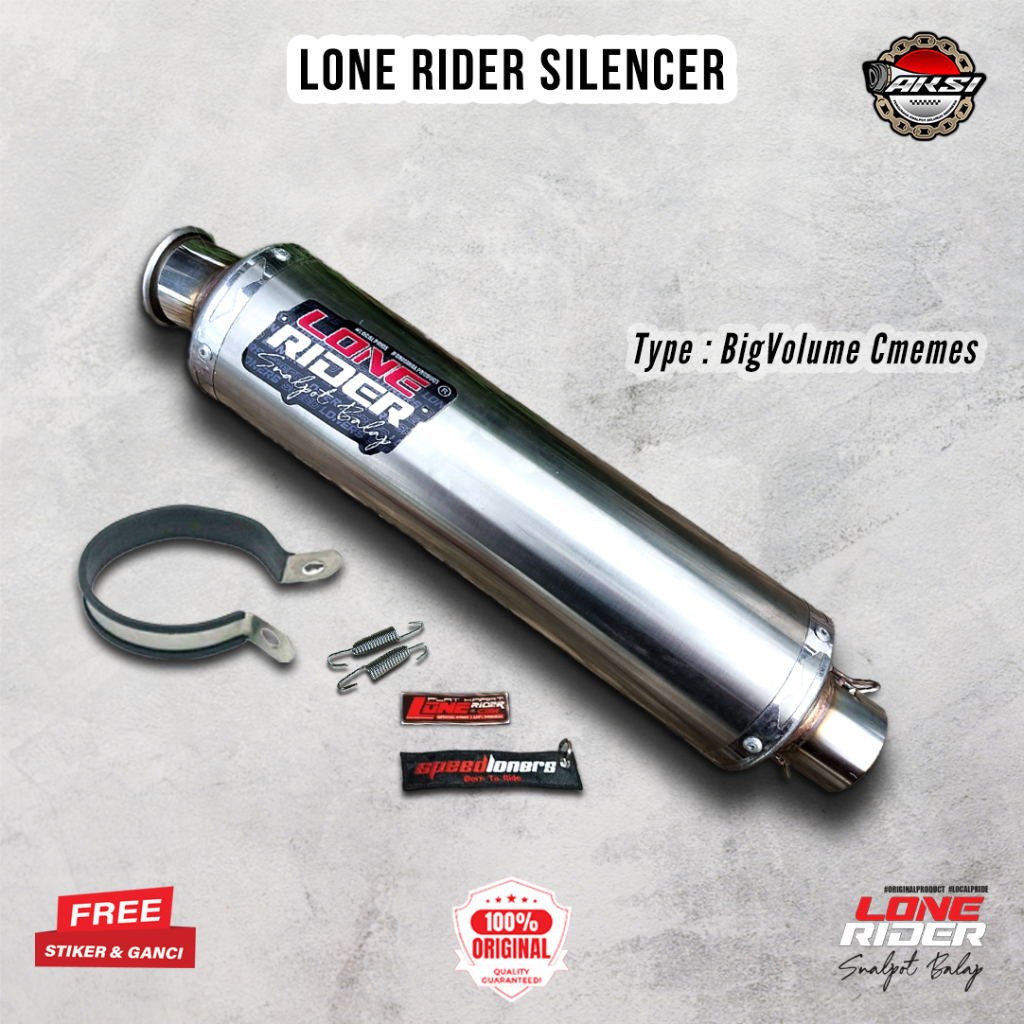 ORIGINAL LONE RIDER Silencer Big Volume - Knalpot Racing Lone Rider
