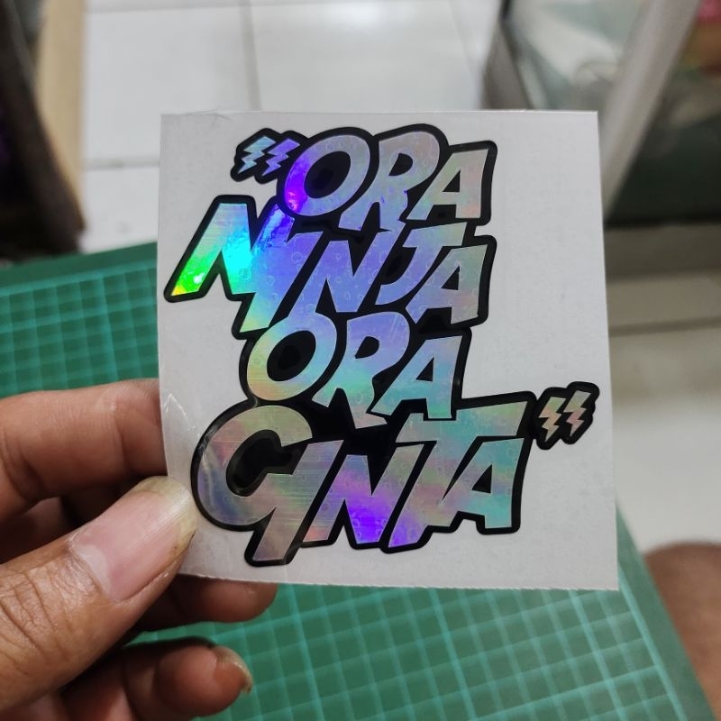 stiker cuting ora ninja ora cinta