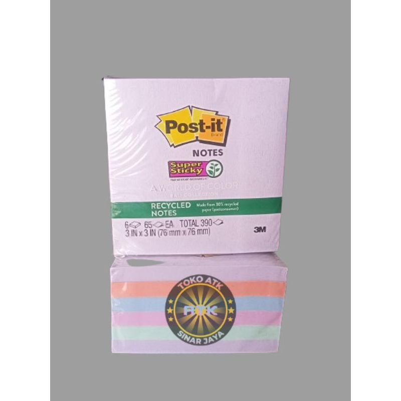

post it 654 3M 76mm x 76mm 3 inch 6 warna