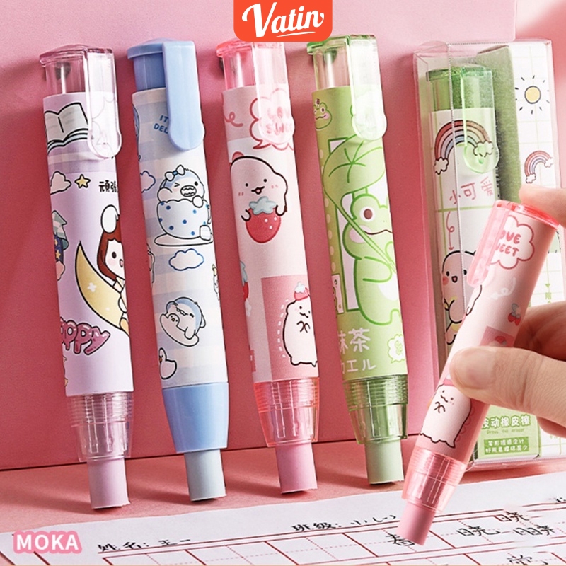 

Eraser Pen/Mechanic Eraser / Penghapus mekanik Cute FREE 2 pc Refill-Vatin_Shop