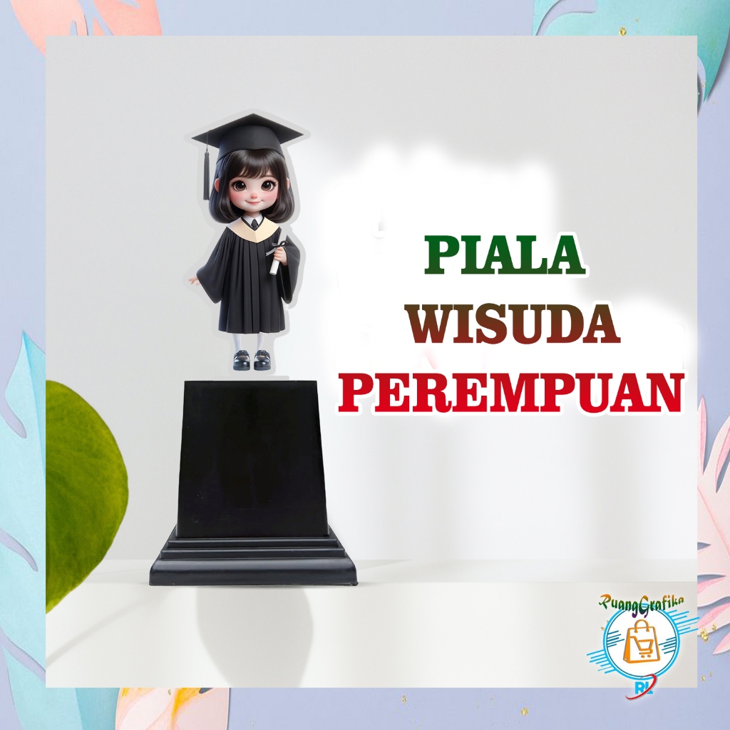 KADO SEKOLAH/FOTO AKRILIK KARTOON WISUDA