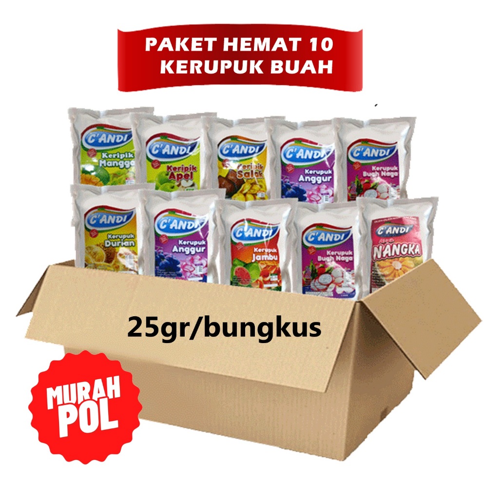 

GROSIR MURAH PAKET 10 KERUPUK BUAH STRAWBERRY ANGGUR DURIAN KEMASAN 25 GRAMKERIPIK NANGKA APEL SALAK BUAH KERING SNACK VIRAL JAJANAN ENAK JAJANAN LEBARAN KUE LEBARAN