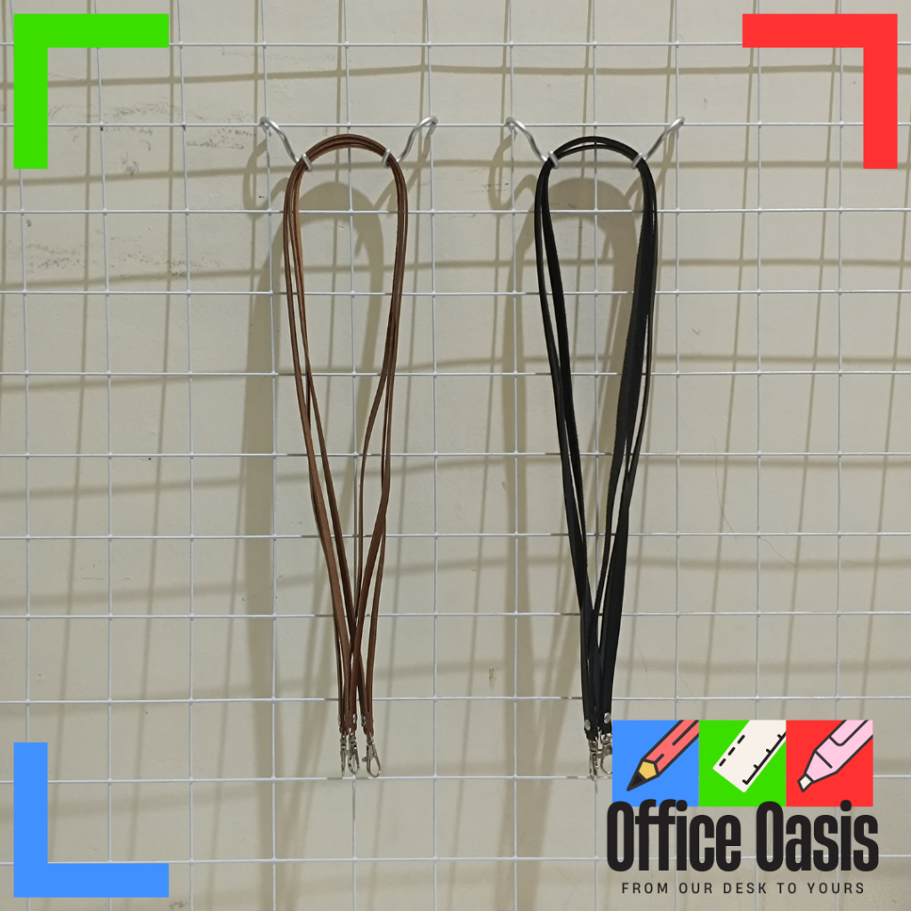 

[Grosir] Tali ID Card / Lanyard Semi Kulit Kait Besi 1cm