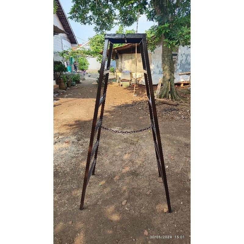 Tangga lipat besi hollow galvanis 160 cm