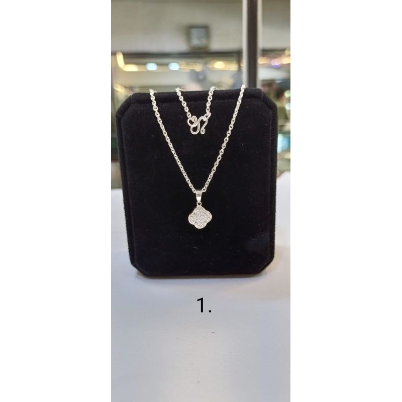 Kalung Rantai Set liontin Perak Murni 925