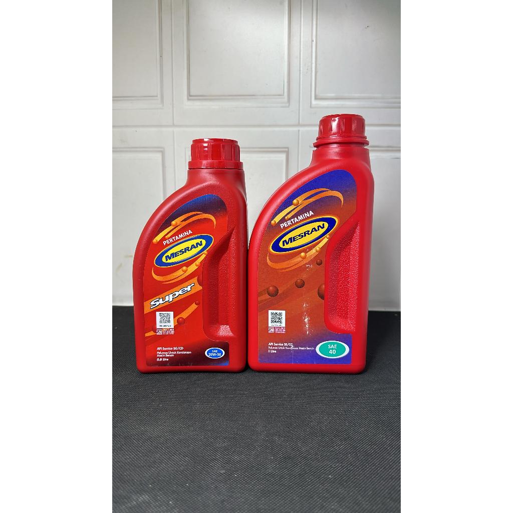 Oli mesin mesran super SAE 20/50W kemasan 800ML & 1L