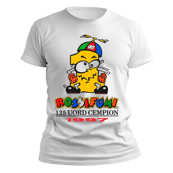 Kaos Valentino Rossi Uord Cempion 1997 (Juara Dunia 125cc 1997)
