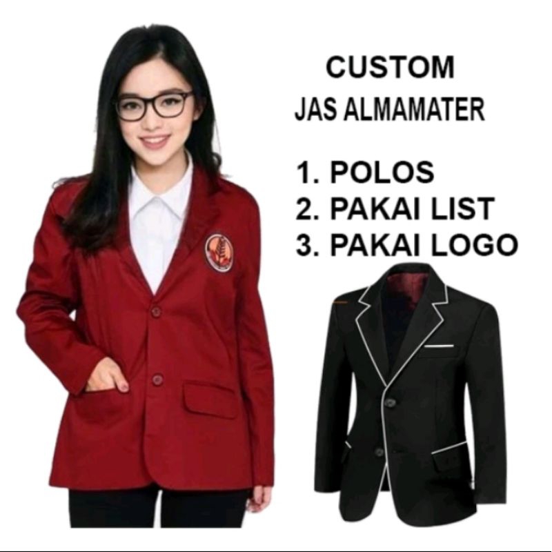 jas almamater custom lusinan sekolah alamamater santri almamater sd/smp/smk almamater mahasiswa alma