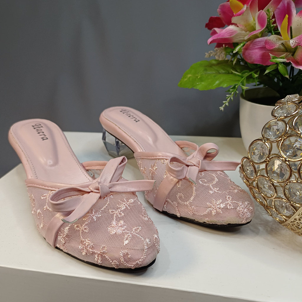 Alesha sendal heels kaca 5 cm