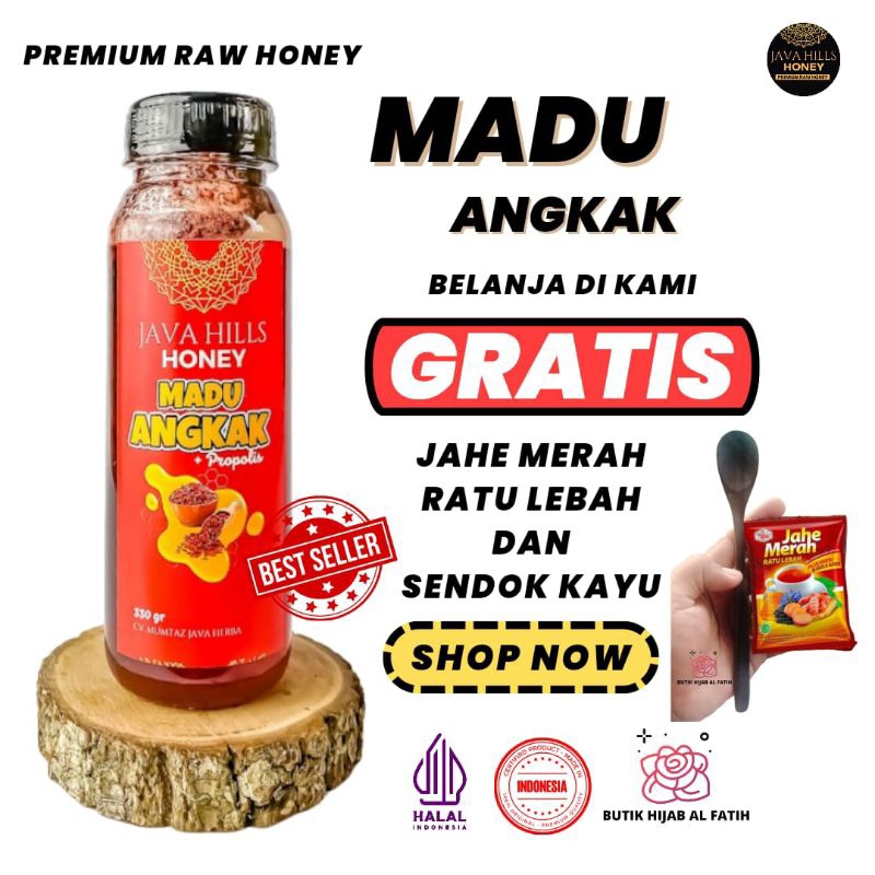 

Javahills honey - Madu Angkak Plus Propolis 320gr Obat Typus Demam Tinggi Dan Menjaga Stamina Tubuh