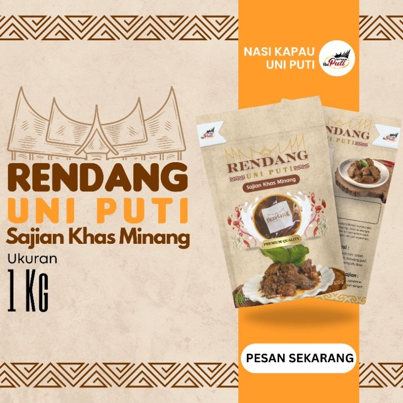 

DAGING RENDANG UNI PUTI - Premium Quality - 1 Kg isi 14 Potong