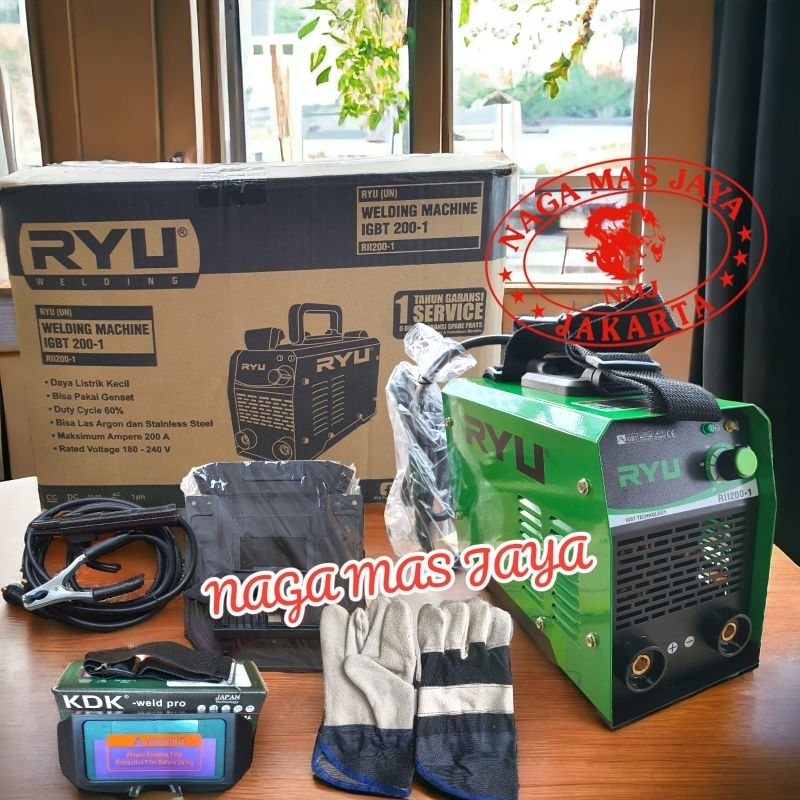 MESIN LAS INVERTER RYU RII 200 - 1 / TRAVO LAS INVERTER RYU RII 200-1 / MESIN LAS RYU MMA 200