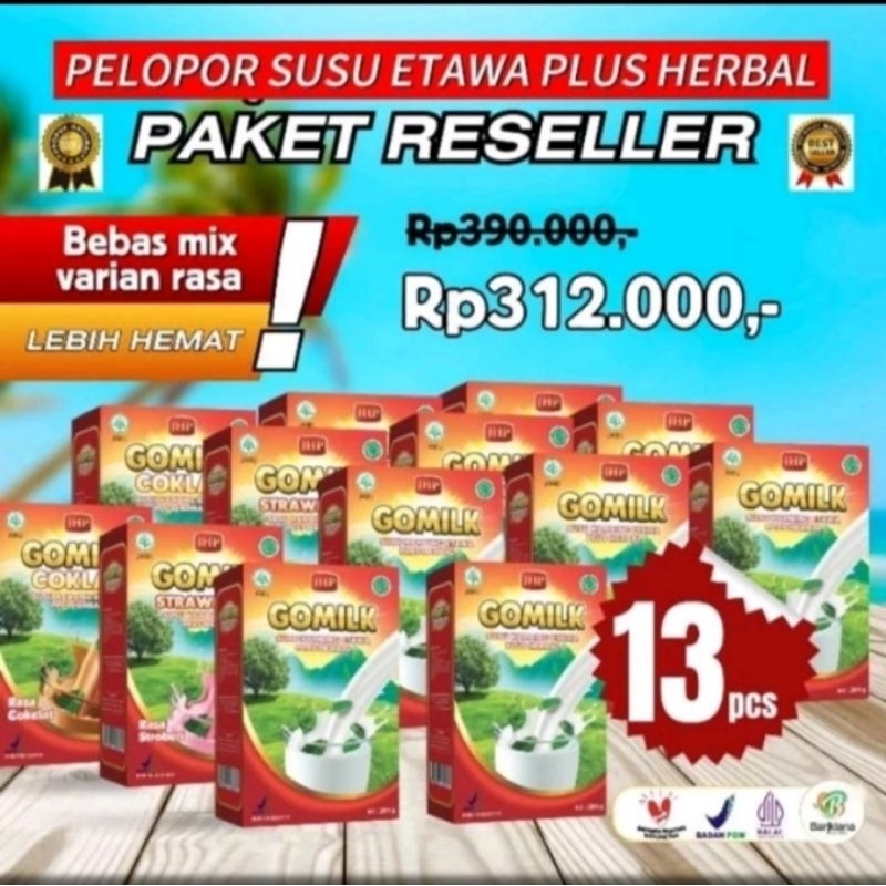 

Paket reseller susu kambing etawa 200gr 13 box