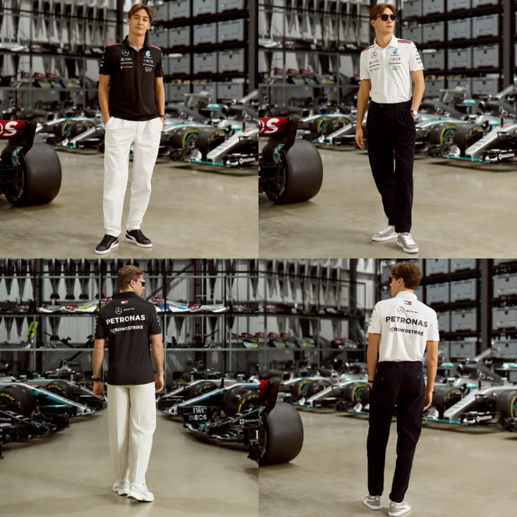 Mercedes-AMG F1 2024 Team Polo. Kaos Polo Pria. Official F1 Merchandise ORIGINAL